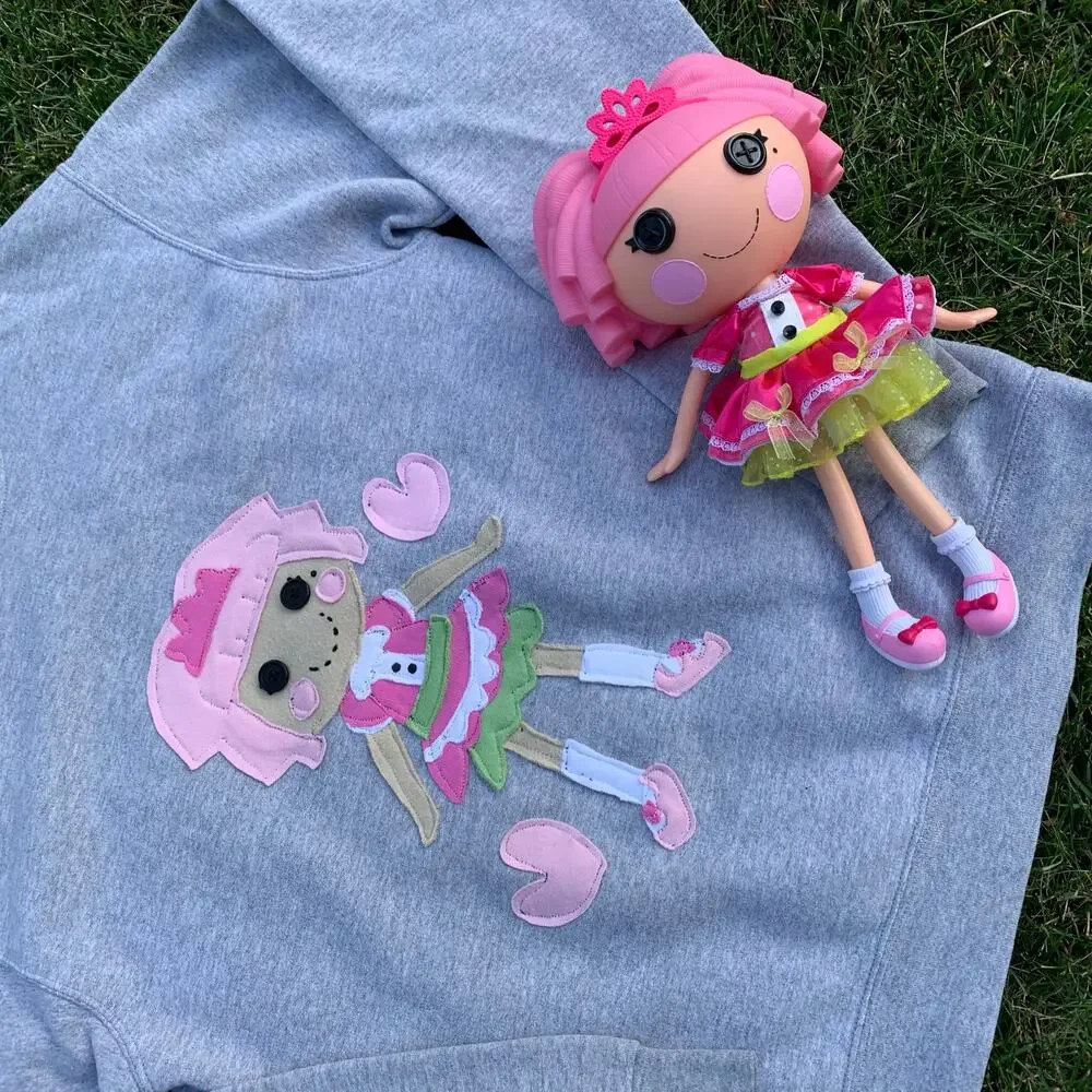 Custom Lalaloopsy Jewel Sparkles Sweatshirt + Doll Set Y2K Kidcore Size Medium